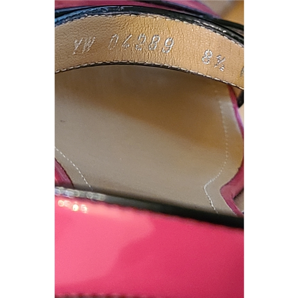 🆕️ My Ferragamo by Salvatore Ferragamo Wedge Sandals Hot Pink Sz 8.5 Bimbocore - Picture 5 of 8